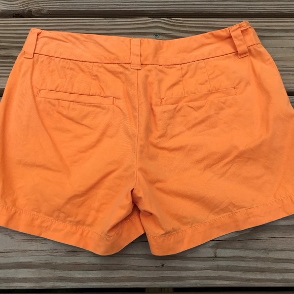 Ann Taylor Loft Women Short Shorts Orange Cotton - Picture 7 of 8